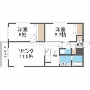 ミルスリールNISHINO【3階】の間取り