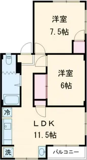 ポニーコーポラス【6階】の間取り