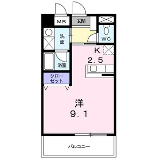 クイーンズ・コート【3階】の間取り