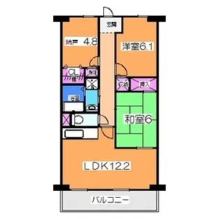 フルール香ヶ丘【4階】の間取り