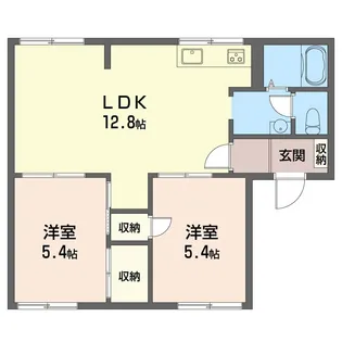清水ハイムB【1階】の間取り