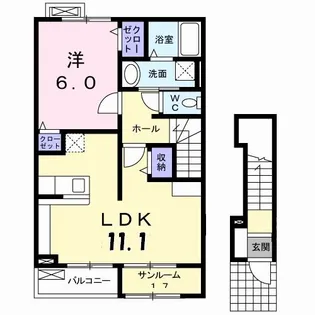 グランソレイユ【2階】の間取り