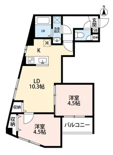 ガーデンフォレスト親水公園【2階】の間取り
