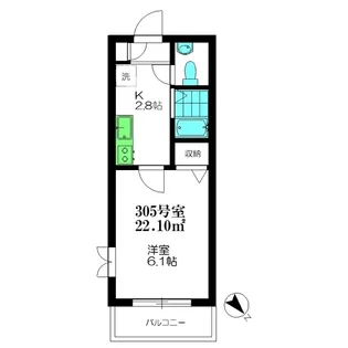 フルール【3階】の間取り