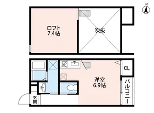 Escada SOGA【1階】の間取り
