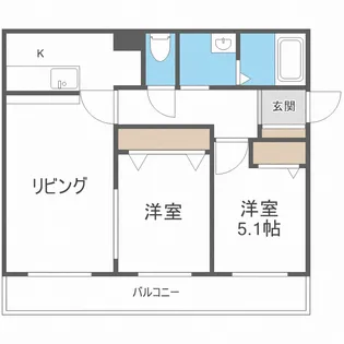 Agito北ノ沢【3階】の間取り