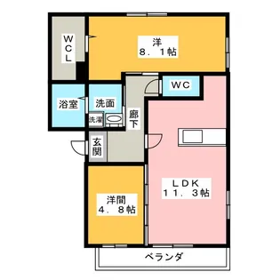 Argento(アルジェント)【3階】の間取り