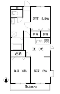 ハイツおその井1号棟【1階】の間取り