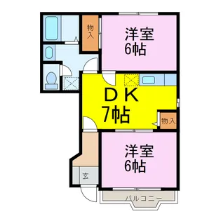 シャン・ド・フルール【1階】の間取り
