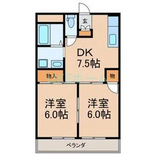 サンライズみつはし【3階】の間取り