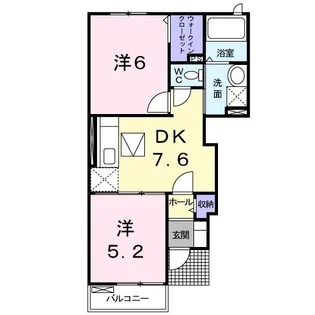 アルカンシェル吉長【1階】の間取り