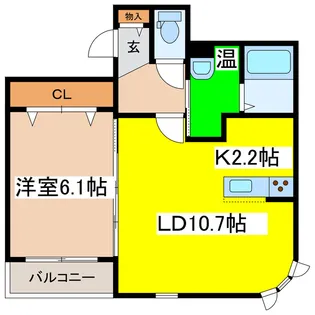 アビタK【4階】の間取り
