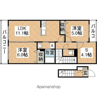 シャルマン青葉【2階】の間取り
