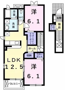 ミリオンベルA【2階】の間取り