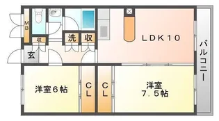 ロイヤルコート安田【3階】の間取り