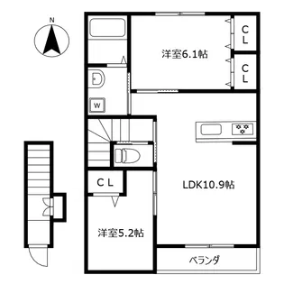 マルハI番館【2階】の間取り