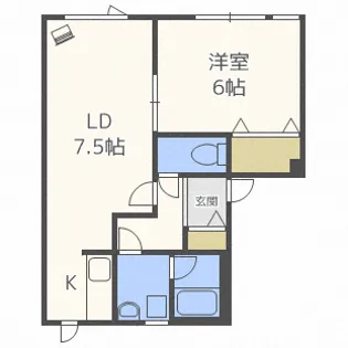 フラリッシュ屯田【2階】の間取り