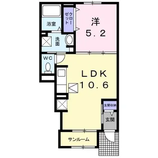 ラ・マジョーレI【1階】の間取り