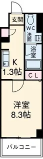 エスティメゾン三軒茶屋II【4階】の間取り