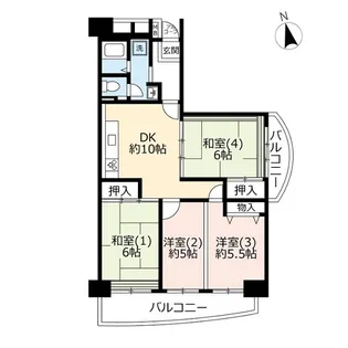 URリプレ川口二番街【9階】の間取り