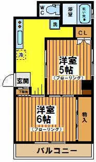 鮎沢コーポ【2階】の間取り