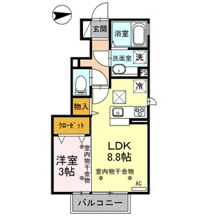 クレセント【1階】の間取り