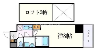 エステムコート名古屋栄デュアルレジェンド【2階】の間取り