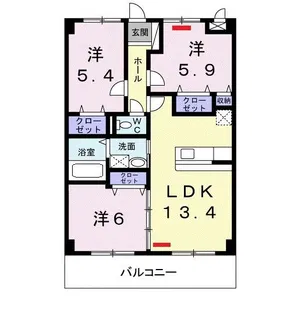 ルベライト【2階】の間取り