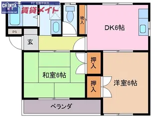 エスポア玉城【1階】の間取り
