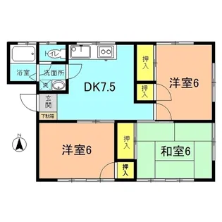 サンハイム笹尾【1階】の間取り