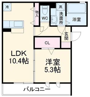 ブラウフォーゲル A【1階】の間取り