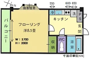 Y.T.1マンション【3階】の間取り