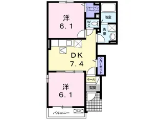 メゾンオーブD【1階】の間取り