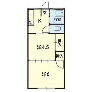 オールドローズ新外【2階】の間取り