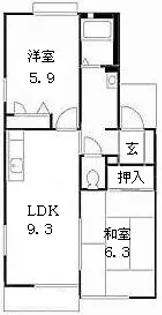 シサミタウン A【2階】の間取り