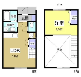 エスパレスAの間取り