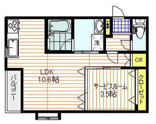 クローバーハウス【1階】の間取り
