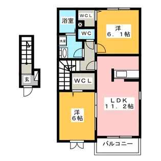 ボンダイ リバー【2階】の間取り