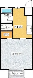 海岸通り一丁目アパート【1階】の間取り