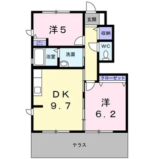 セントラル ヴィラッジュ A棟【1階】の間取り