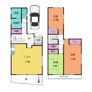 愛知県名古屋市中川区中島新町4【一戸建】の間取り