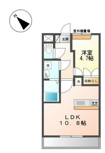 東京都八王子市七国2【アパート】の間取り