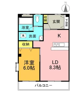 リブフラット【4階】の間取り