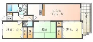 星田ロイヤルハイツ【1階】の間取り
