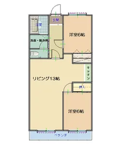 センコーハイツ今治【4階】の間取り