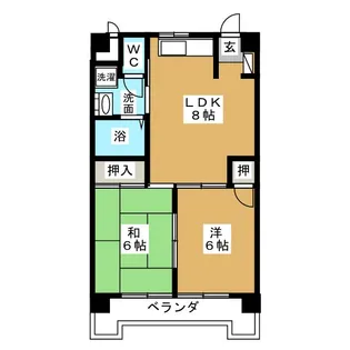 丸の内カジウラマンション【6階】の間取り
