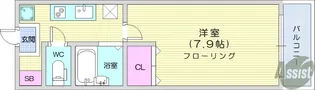 サンヴァーリオ小松島【1階】の間取り