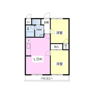 KMGハイツ小山【1階】の間取り