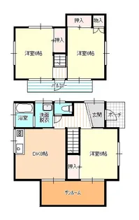 茨城県牛久市南1【一戸建】の間取り