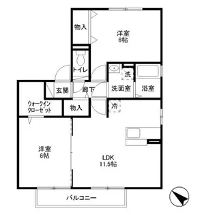 ソフィアガーデンアイビー【1階】の間取り